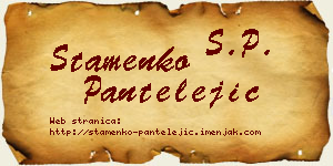 Stamenko Pantelejić vizit kartica